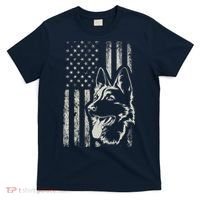 Patriotic German Shepherd AMERICAN FLAG 4th Of July Shepherd T-Shirt thumb 0