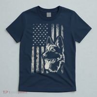 Patriotic German Shepherd AMERICAN FLAG 4th Of July Shepherd T-Shirt thumb 5