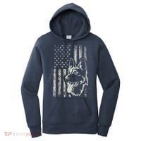 Patriotic German Shepherd AMERICAN FLAG 4th Of July Shepherd Women's Hoodie thumb 0