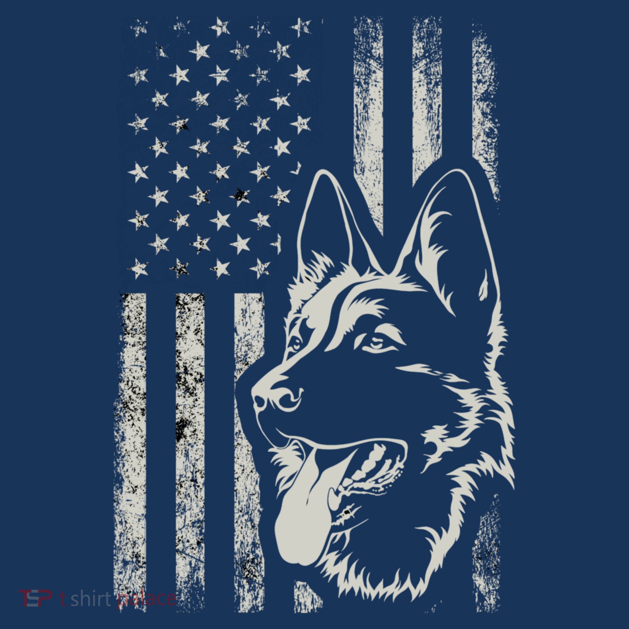 Patriotic German Shepherd AMERICAN FLAG 4th Of July Shepherd Women's Hoodie