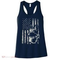Patriotic German Shepherd AMERICAN FLAG 4th Of July Shepherd Women's Tank Top thumb 0