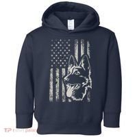 Patriotic German Shepherd AMERICAN FLAG 4th Of July Shepherd Toddler Hoodie thumb 0