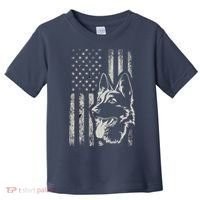 Patriotic German Shepherd AMERICAN FLAG 4th Of July Shepherd Toddler T-Shirt thumb 0