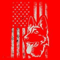 Patriotic German Shepherd AMERICAN FLAG 4th Of July Shepherd Santa Hat thumb 1