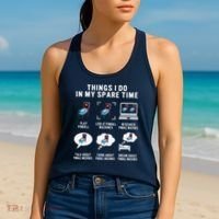 Pinball Gamer Things I Do In My Spare Time Pinball Player Women's Tank Top thumb 2