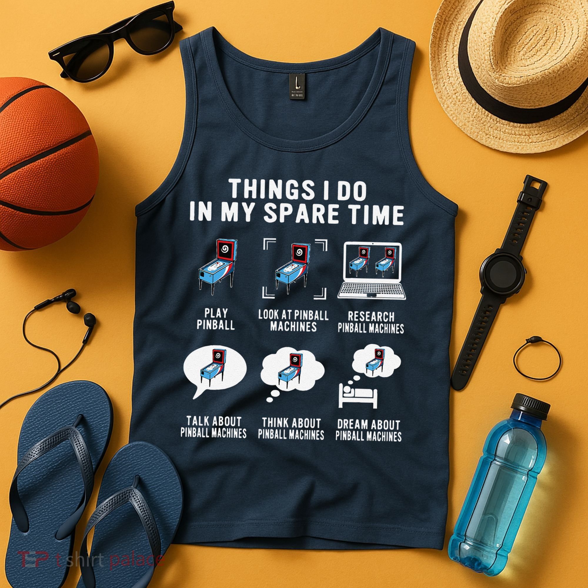 Pinball Gamer Things I Do In My Spare Time Pinball Player Tank Top