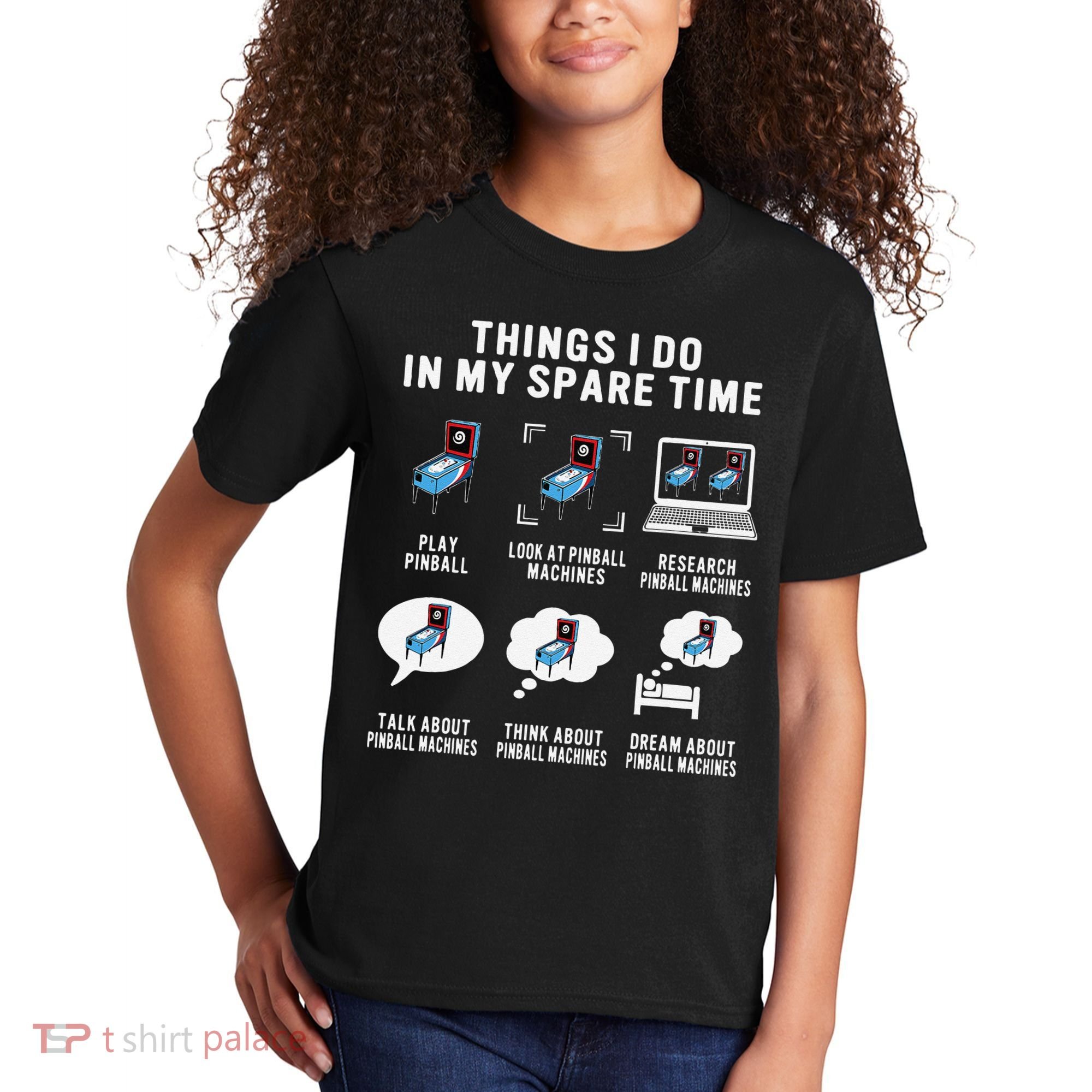 Pinball Gamer Things I Do In My Spare Time Pinball Player Kids T-Shirt