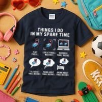 Pinball Gamer Things I Do In My Spare Time Pinball Player Kids T-Shirt thumb 3