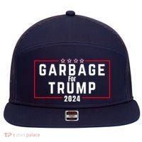 Proud Garbage Trump Garbage Supporter For Garbage Trump 7 Panel Mesh Trucker Snapback Hat thumb 0