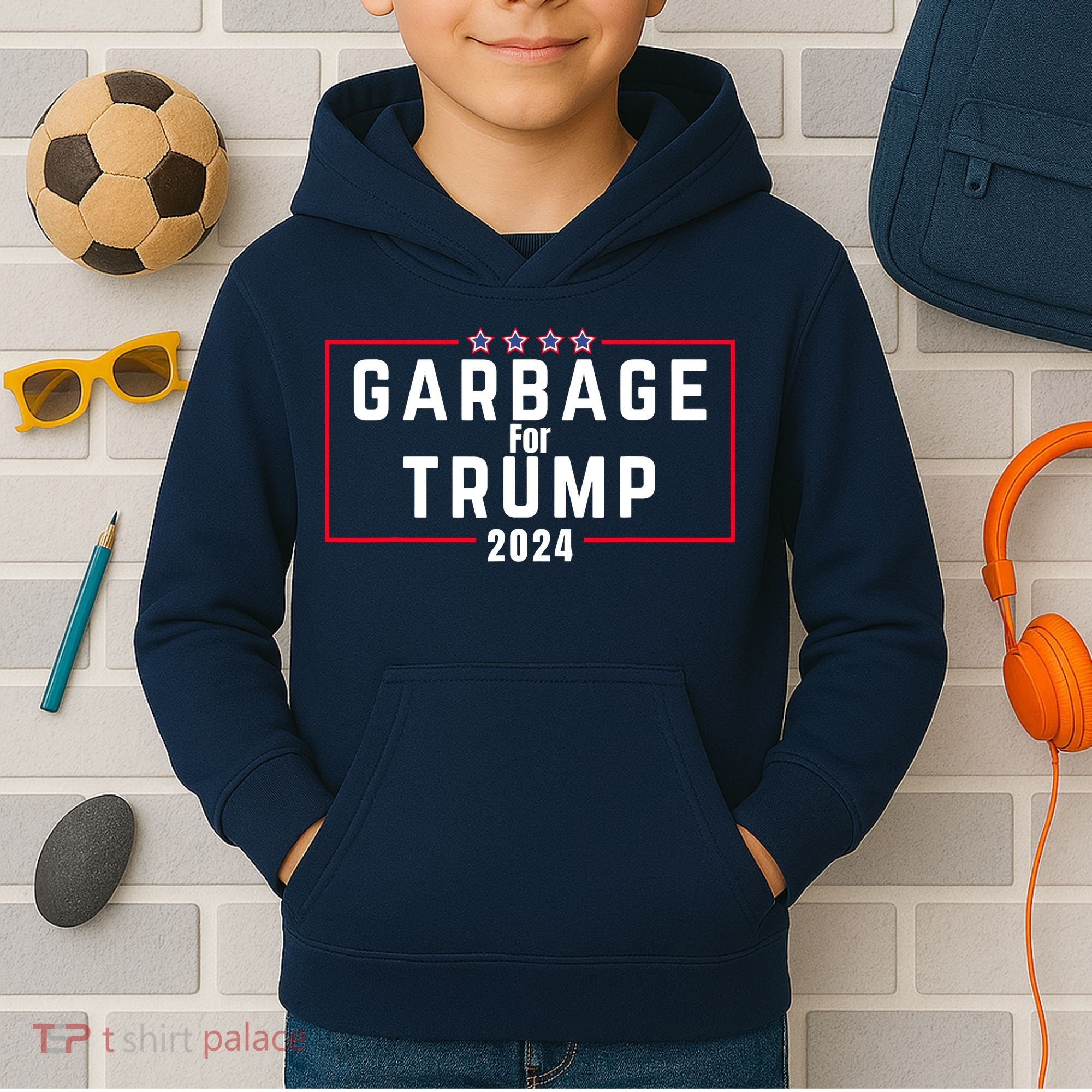 Proud Garbage Trump Garbage Supporter For Garbage Trump Kids Hoodie