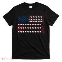 Patriotic Golf Usa Flag Golf Clubs 4th Of July Golf Balls T-Shirt thumb 0