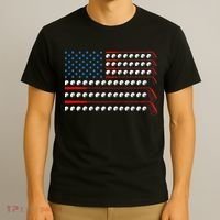 Patriotic Golf Usa Flag Golf Clubs 4th Of July Golf Balls T-Shirt thumb 3