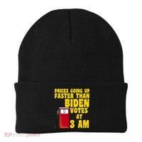 Prices Going Up Faster Than Biden Votes At 3AM Funny Beanie thumb 0