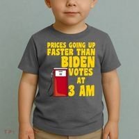 Prices Going Up Faster Than Biden Votes At 3AM Funny Toddler T-Shirt thumb 2