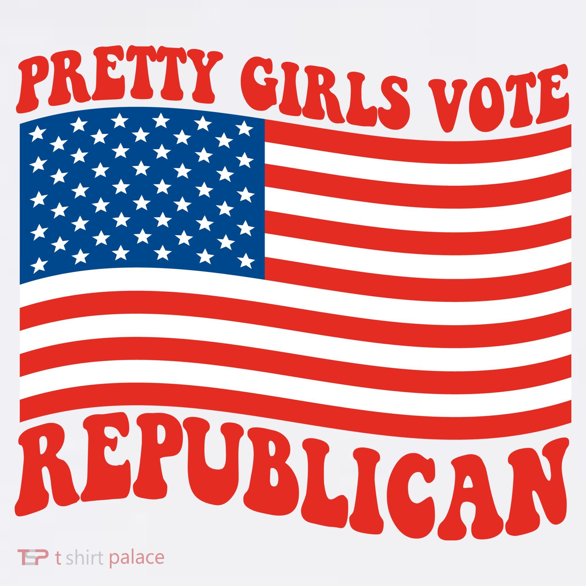 Pretty Girls Vote Republican Usa Flag Women's Tank Top