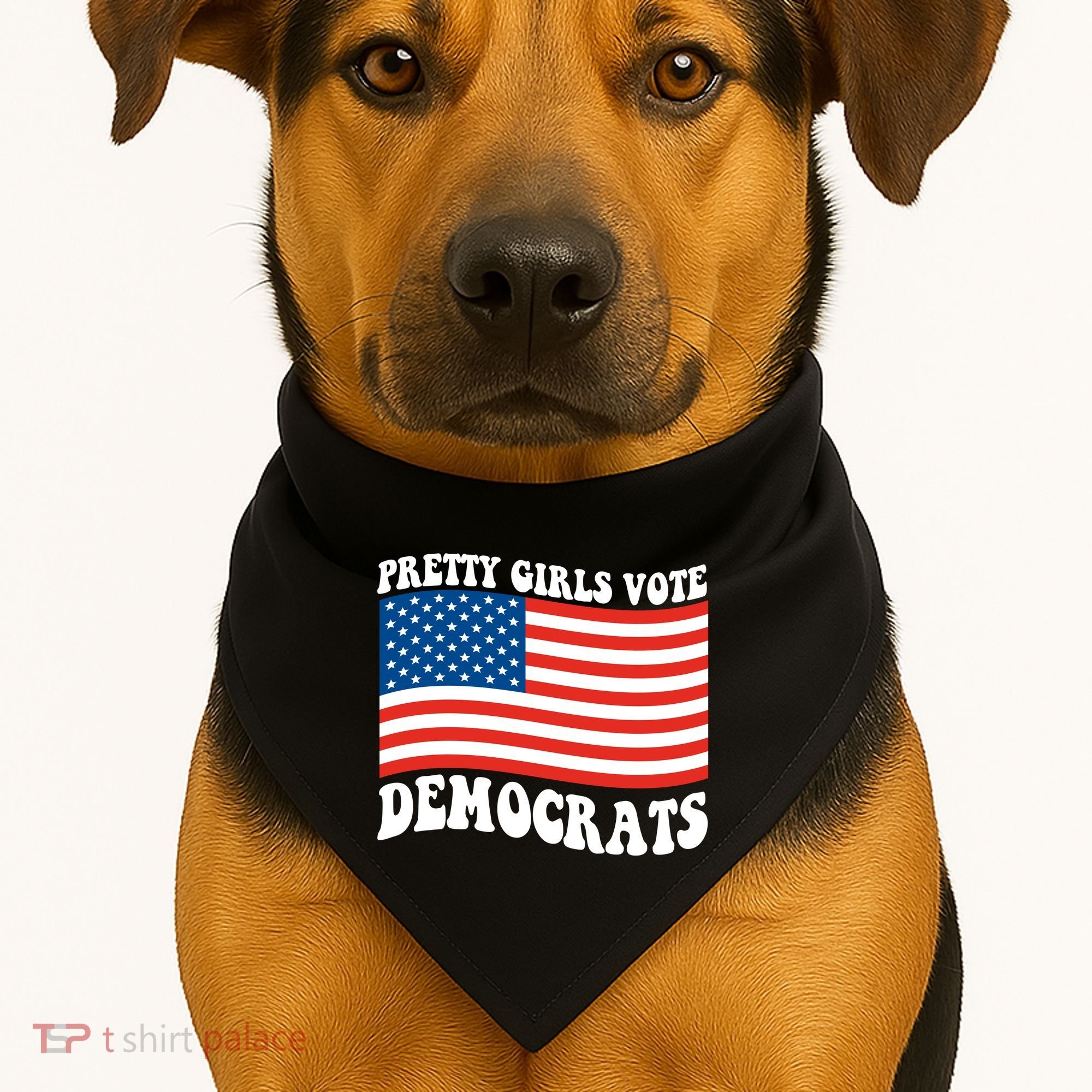 Pretty Girls Vote Democrats USA-Made Doggie Bandana