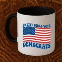 Pretty Girls Vote Democrats Coffee Mug thumb 2