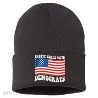 Pretty Girls Vote Democrats Sustainable Knit Beanie thumb 0