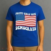 Pretty Girls Vote Democrats T-Shirt thumb 3