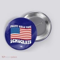 Pretty Girls Vote Democrats Button thumb 0