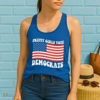 Pretty Girls Vote Democrats Women's Tank Top thumb 2