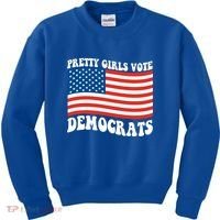 Pretty Girls Vote Democrats Kids Sweatshirt thumb 0