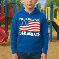 Pretty Girls Vote Democrats Kids Hoodie thumb 2