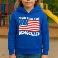 Pretty Girls Vote Democrats Kids Hoodie thumb 3