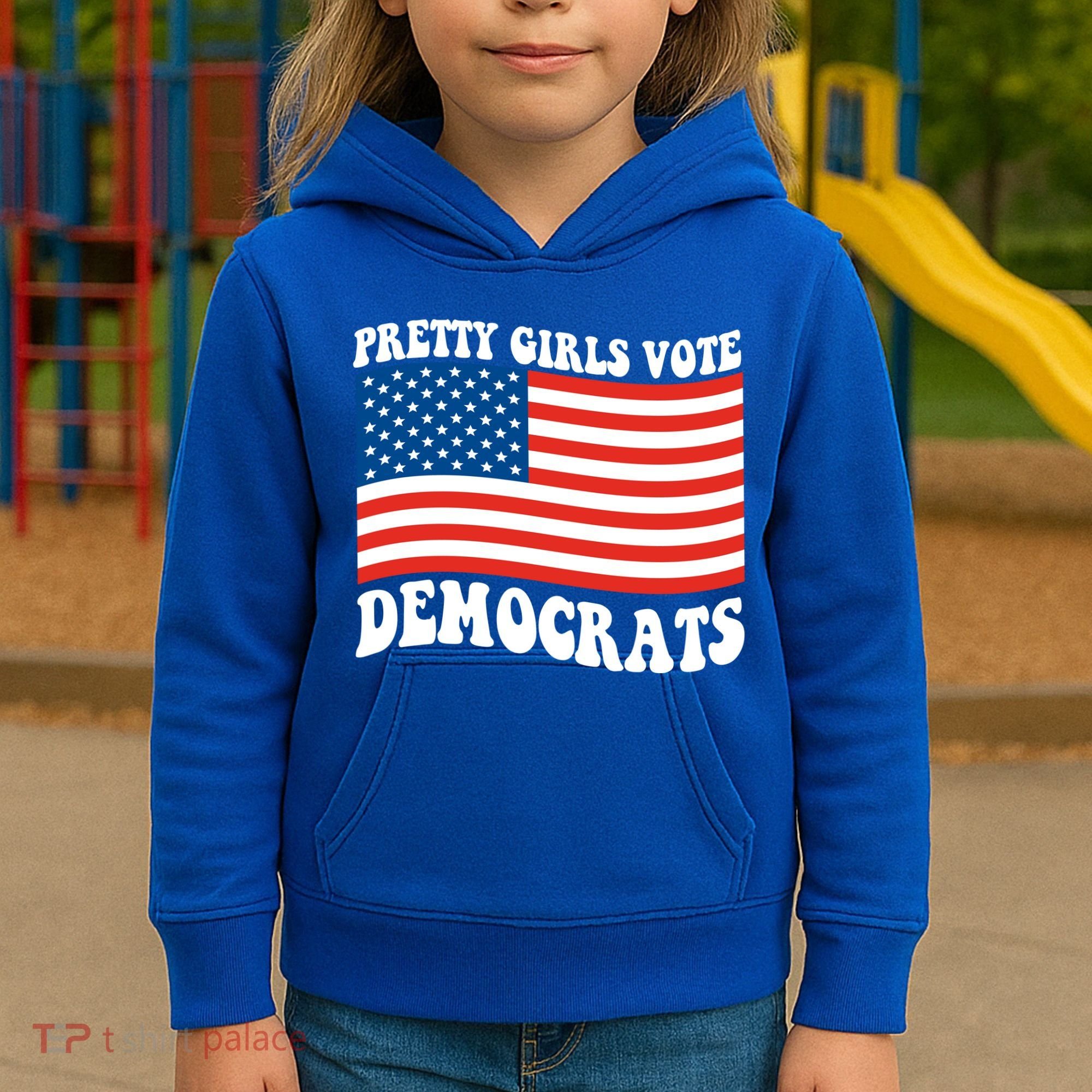 Pretty Girls Vote Democrats Kids Hoodie