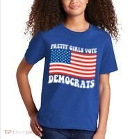 Pretty Girls Vote Democrats Kids T-Shirt thumb 2