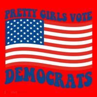 Pretty Girls Vote Democrats Santa Hat thumb 1