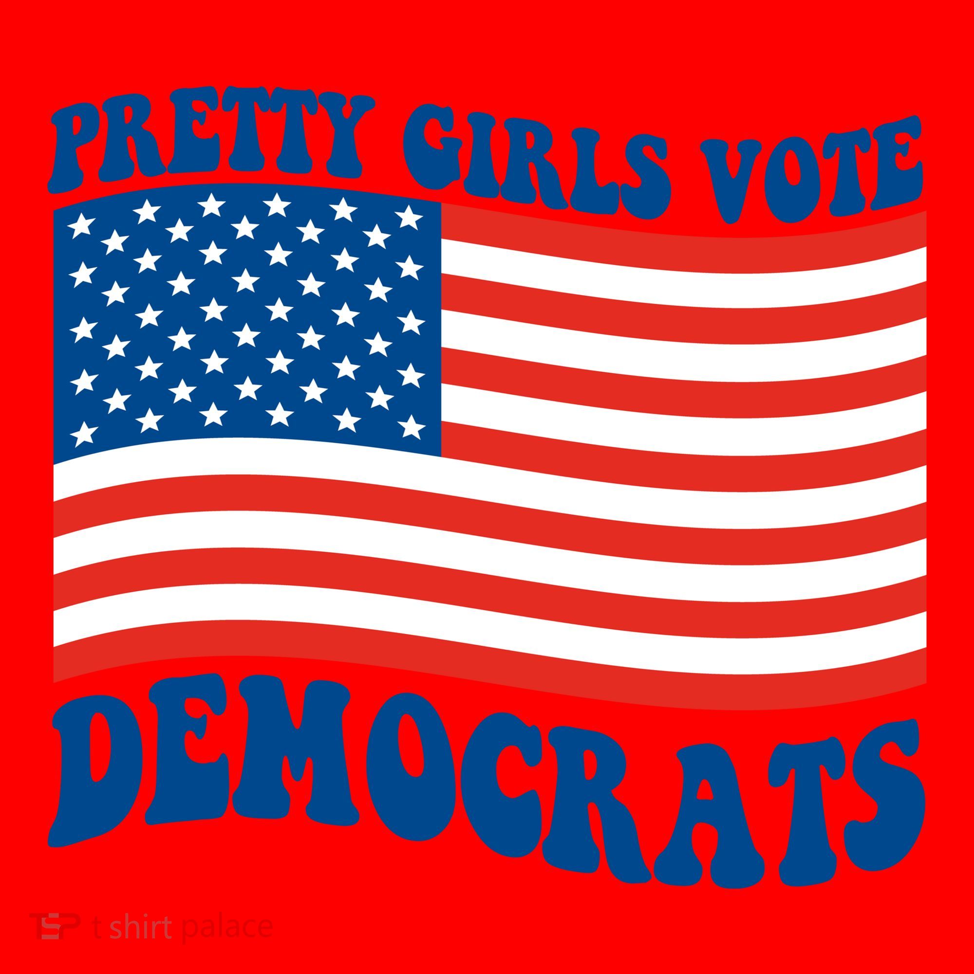 Pretty Girls Vote Democrats Santa Hat