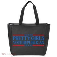 Pretty Girl Vote Republican Funny Saying Tote Bag thumb 0
