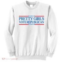 Pretty Girl Vote Republican Funny Saying Sweatshirt thumb 0