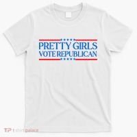 Pretty Girl Vote Republican Funny Saying T-Shirt thumb 0