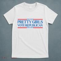 Pretty Girl Vote Republican Funny Saying T-Shirt thumb 5