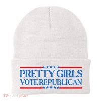 Pretty Girl Vote Republican Funny Saying Beanie thumb 0