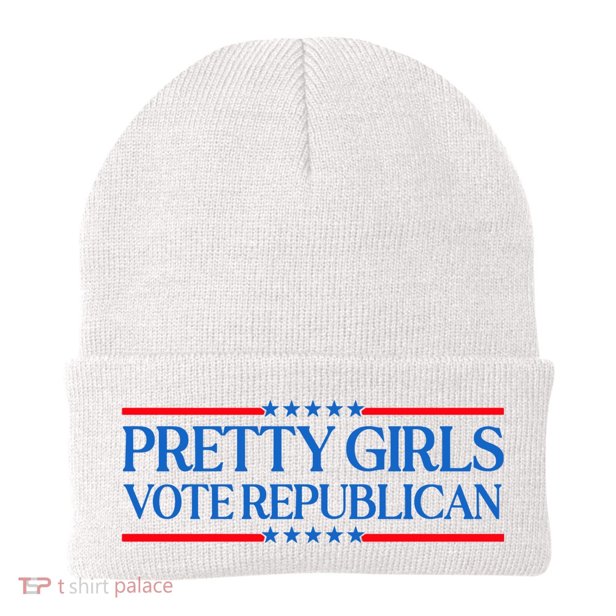 Pretty Girl Vote Republican Funny Saying Beanie