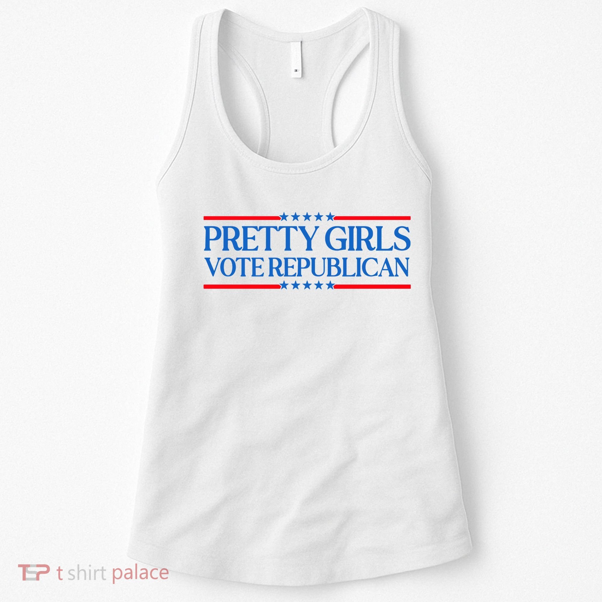 Pretty Girl Vote Republican Funny Saying Women's Tank Top
