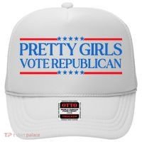 Pretty Girl Vote Republican Funny Saying Hat thumb 0