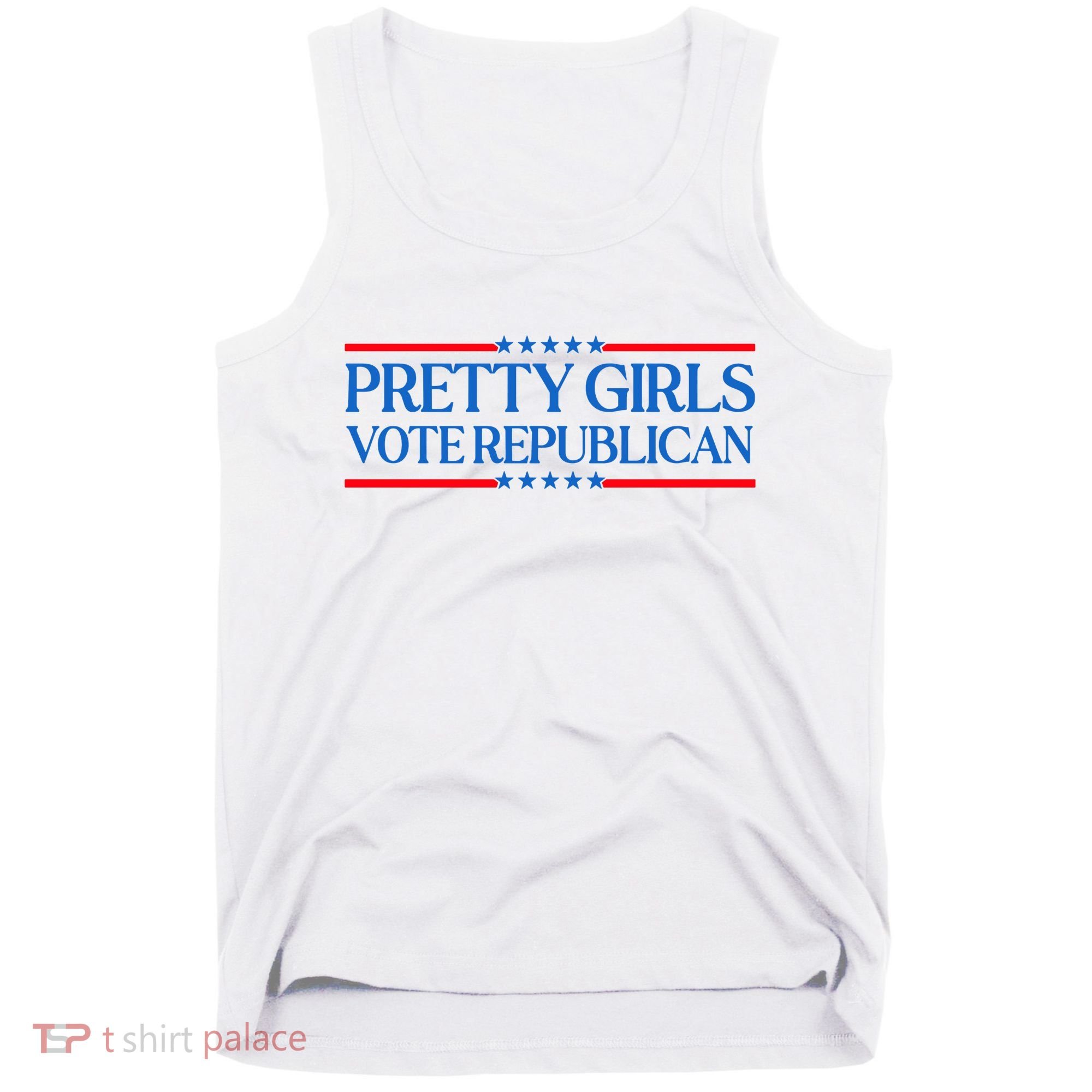 Pretty Girl Vote Republican Funny Saying Tank Top