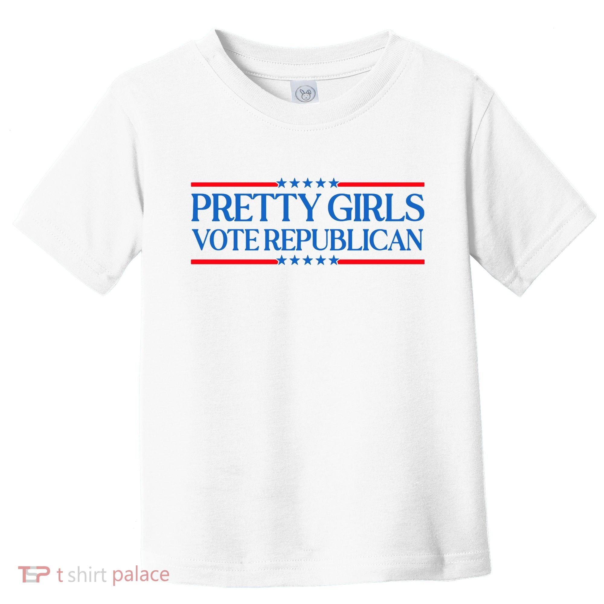 Pretty Girl Vote Republican Funny Saying Toddler T-Shirt