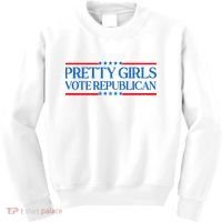Pretty Girl Vote Republican Funny Saying Kids Sweatshirt thumb 0