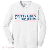 Pretty Girl Vote Republican Funny Saying Kids Long Sleeve Shirt thumb 0