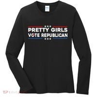 Pretty Girl Vote Republican Women's Long Sleeve Shirt thumb 0