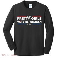 Pretty Girl Vote Republican Kids Long Sleeve Shirt thumb 0