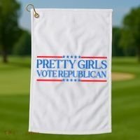 Pretty Girl Vote Republican Golf Towel thumb 1