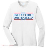 Pretty Girl Vote Republican Women's Long Sleeve Shirt thumb 0