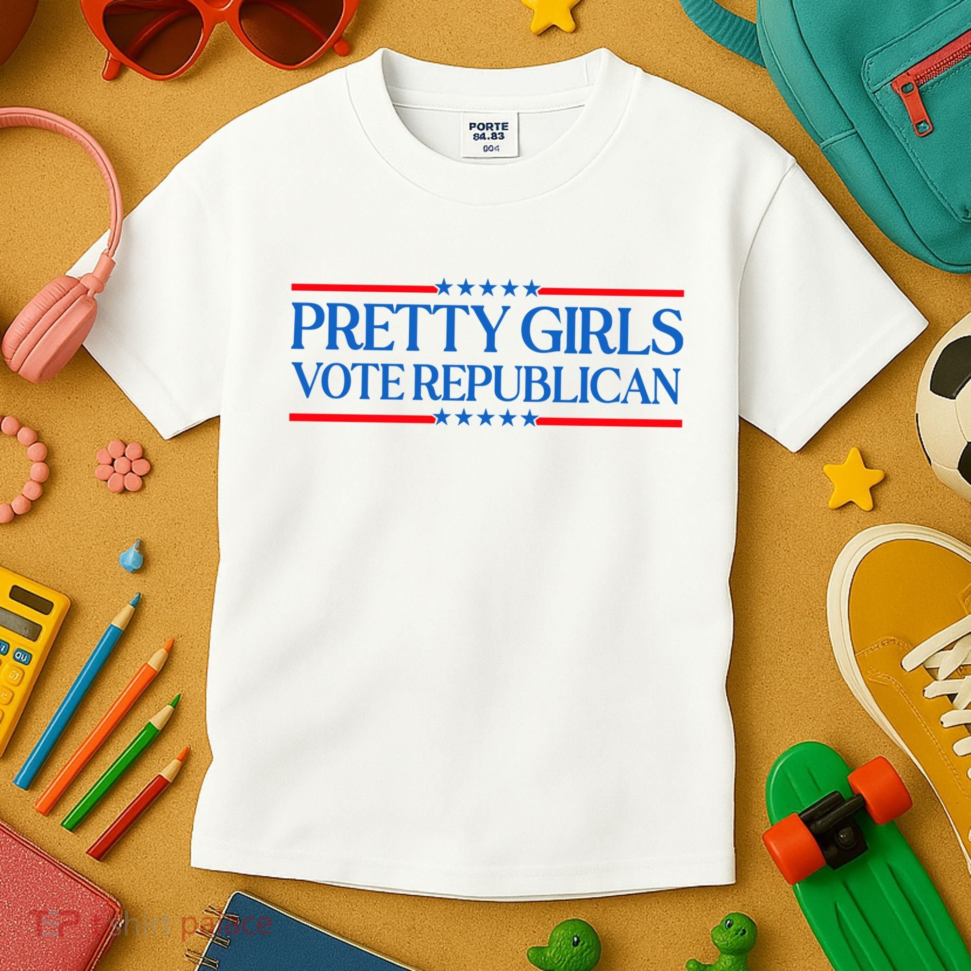 Pretty Girl Vote Republican Kids T-Shirt