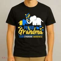 Proud Grandma World Down Syndrome Awareness Day Elephant T21 T-Shirt thumb 3
